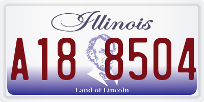 IL license plate A188504