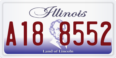 IL license plate A188552