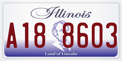 IL license plate A188603