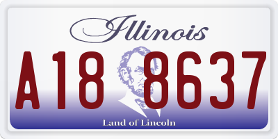 IL license plate A188637
