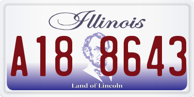 IL license plate A188643