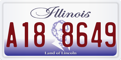 IL license plate A188649