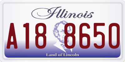 IL license plate A188650