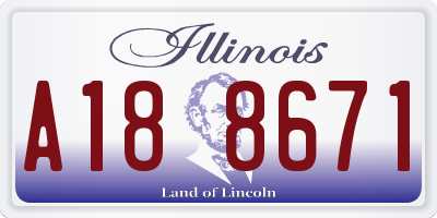 IL license plate A188671