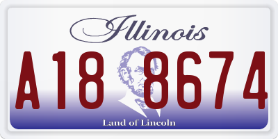 IL license plate A188674