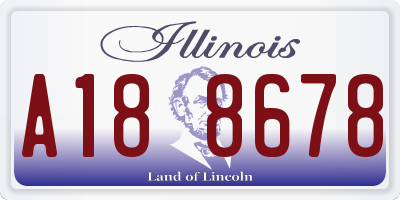 IL license plate A188678