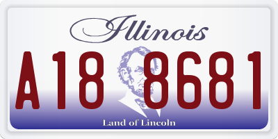 IL license plate A188681