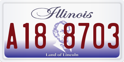 IL license plate A188703