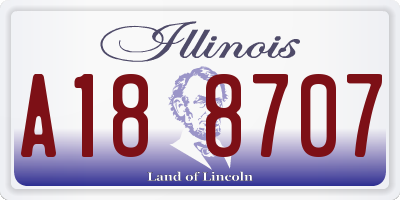 IL license plate A188707