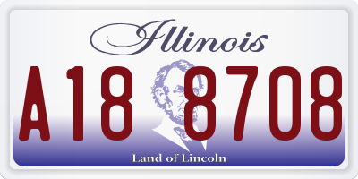 IL license plate A188708