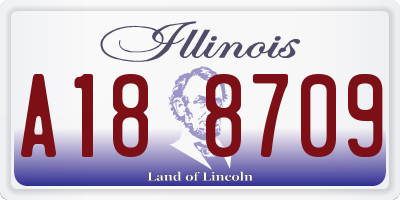 IL license plate A188709