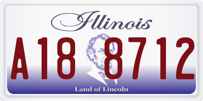 IL license plate A188712