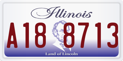 IL license plate A188713