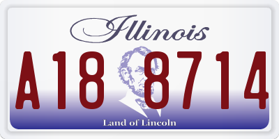 IL license plate A188714