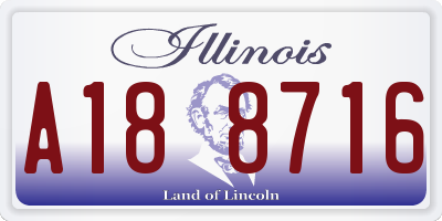 IL license plate A188716