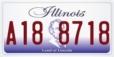 IL license plate A188718