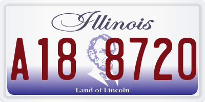 IL license plate A188720