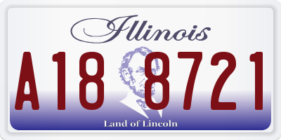 IL license plate A188721