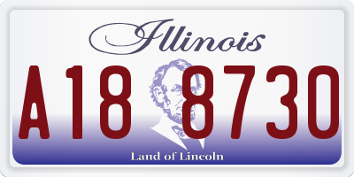 IL license plate A188730
