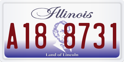IL license plate A188731