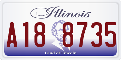 IL license plate A188735