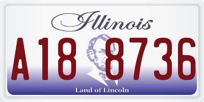 IL license plate A188736