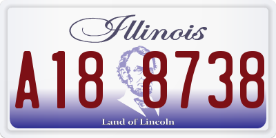 IL license plate A188738