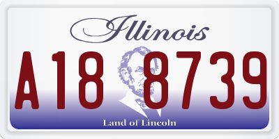 IL license plate A188739