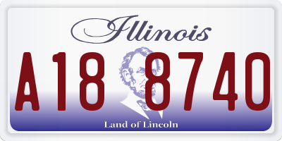 IL license plate A188740