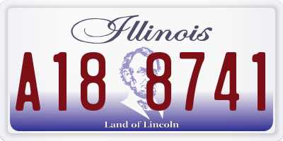 IL license plate A188741