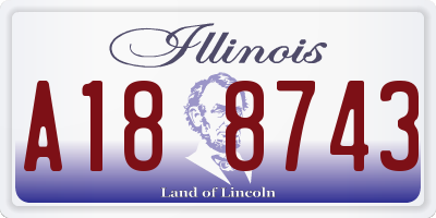 IL license plate A188743