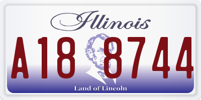IL license plate A188744