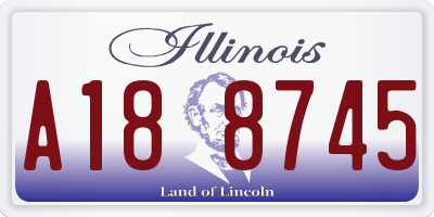IL license plate A188745