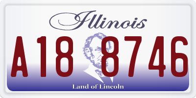IL license plate A188746