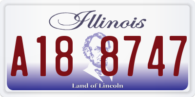 IL license plate A188747