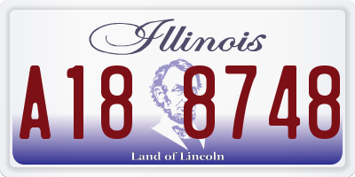 IL license plate A188748