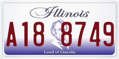 IL license plate A188749