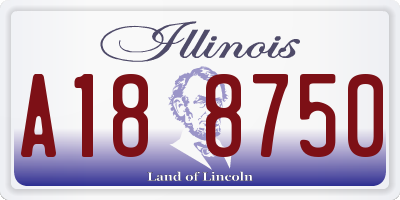IL license plate A188750