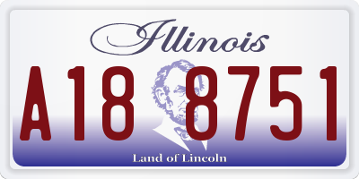 IL license plate A188751
