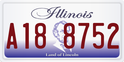 IL license plate A188752