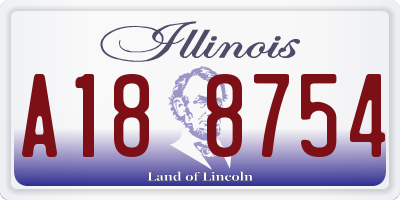 IL license plate A188754