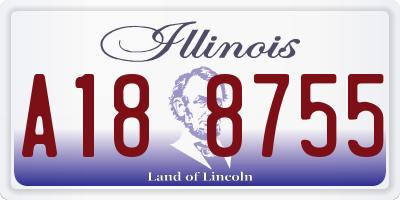IL license plate A188755