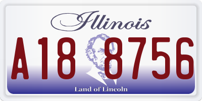 IL license plate A188756