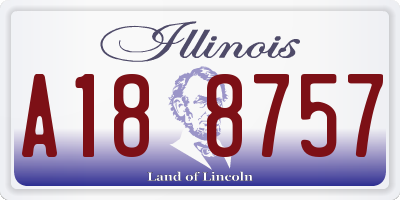 IL license plate A188757