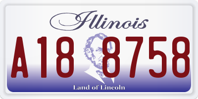 IL license plate A188758