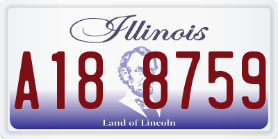 IL license plate A188759