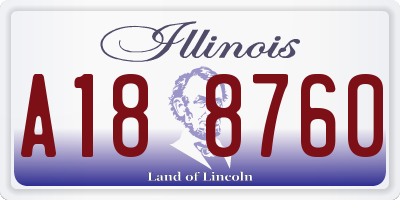 IL license plate A188760