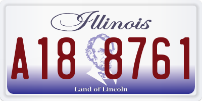 IL license plate A188761