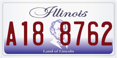 IL license plate A188762