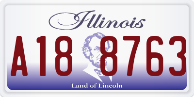 IL license plate A188763